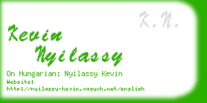 kevin nyilassy business card